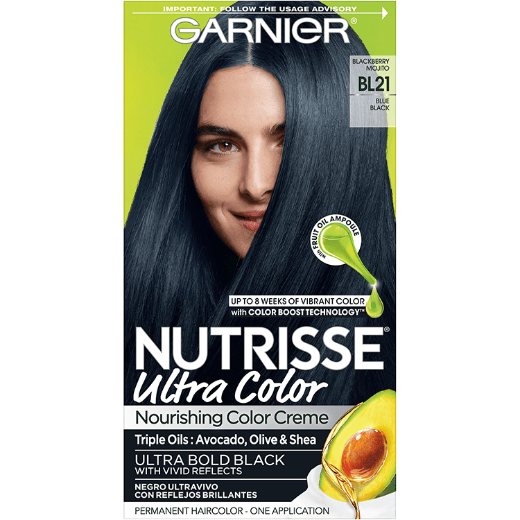 Garnier Nutrisse Ultra Color Nourishing Hair Color Creme bl21 Reflective Blue Black