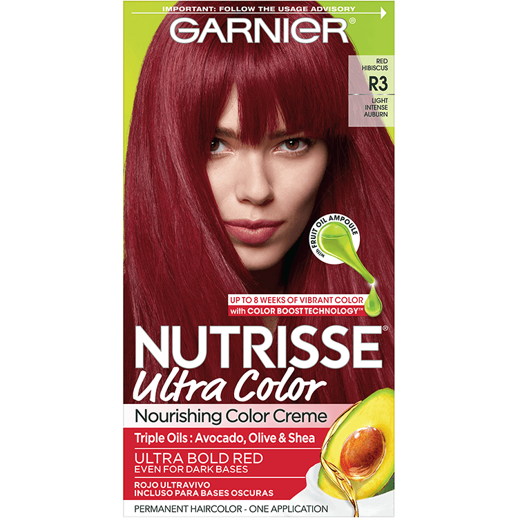 Garnier Nutrisse Ultra Color Nourishing Hair Color Creme r3 Light Intense Auburn