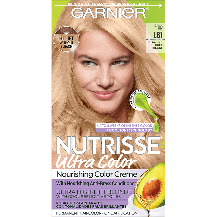Garnier Nutrisse Ultra Color Nourishing Hair Color Creme lb1 Ultra Light Cool Blonde