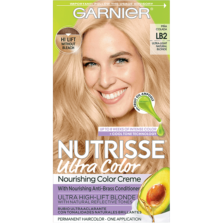 Garnier Nutrisse Ultra Color Nourishing Hair Color Creme lb2 Ultra Light Natural Blonde
