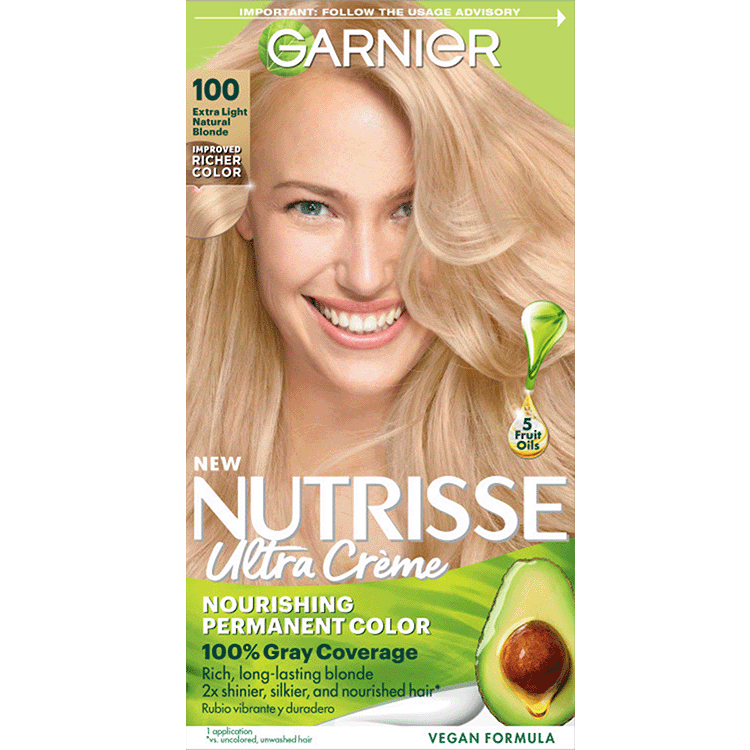 Extra Light Natural Blonde Hair Color Nutrisse Ultra Creme Nourishing Permanent Color - Garnier