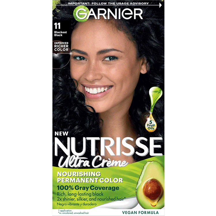 Nutrisse Ultra Creme Blackest Black Hair Dye Garnier