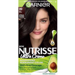 Soft Black Hair Color - Nutrisse Color Creme - Nourishing Permanent Hair  Color - Garnier