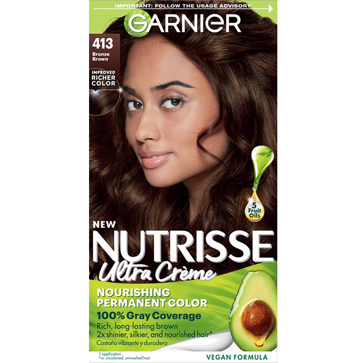 Bronze Brown Hair Color Nutrisse Ultra Creme Nourishing Permanent Color - Garnier
