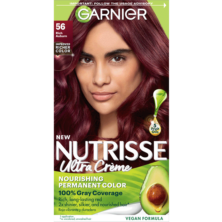 Medium Reddish Brown Hair Color Nutrisse Ultra creme Nourishing permanent color Gray Coverage - Garnier