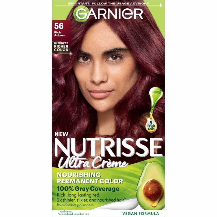 Medium Reddish Brown Hair Color Nutrisse Ultra creme Nourishing permanent color Gray Coverage - Garnier