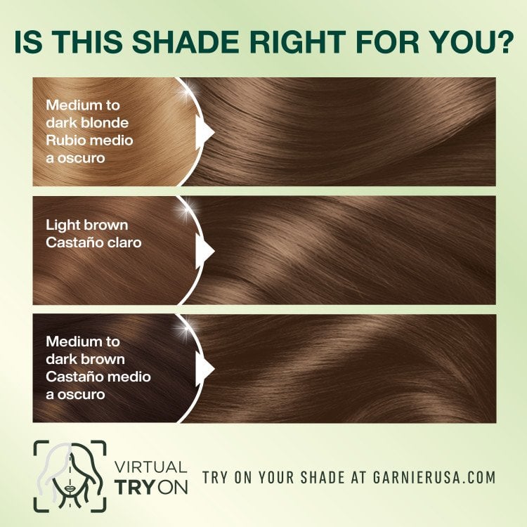 Light Natural Brown Hair Medium To Dark Blonde Light Brown Medium to Dark Brown - Garnier