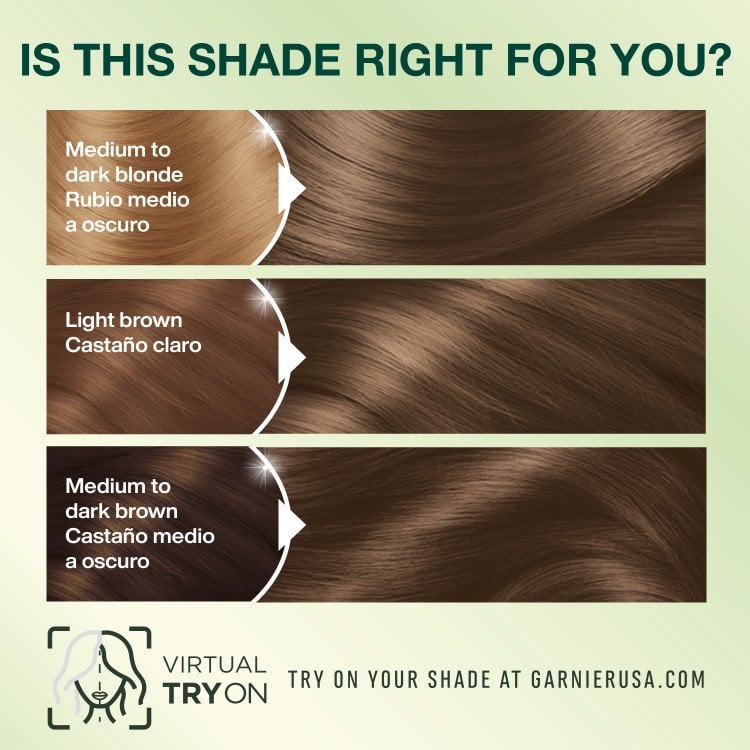 Light Ash Brown Hair Light to Medium Blonde Medium to Dark Blonde Light to Medium Brown - Garnier