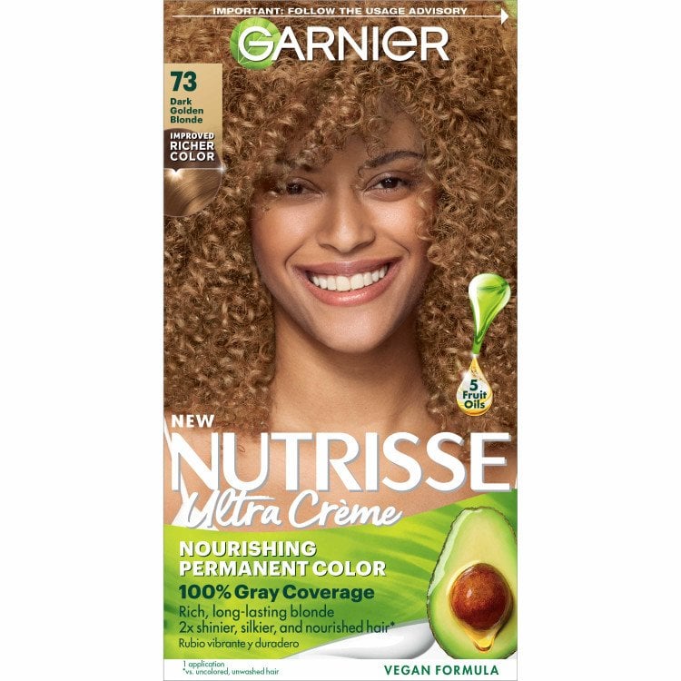 Dark Golden Blonde Hair Color Nutrisse Ultra Creme Nourishing Permanent Cream - Garnier