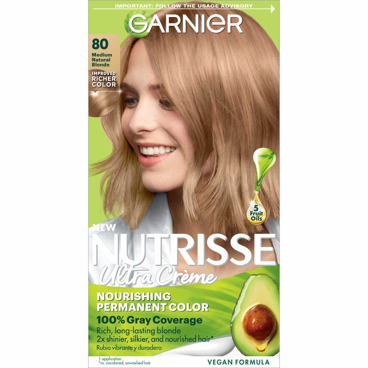 Medium Natural Blonde Hair Color Nutrisse Ultra Creme Nourishing Permanent Color - Garnier
