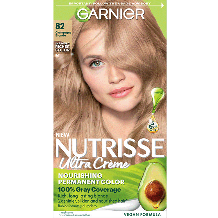 Champagne Blonde Hair Nutrisse Ultra Creme Nourishing Permanent Color - Garnier