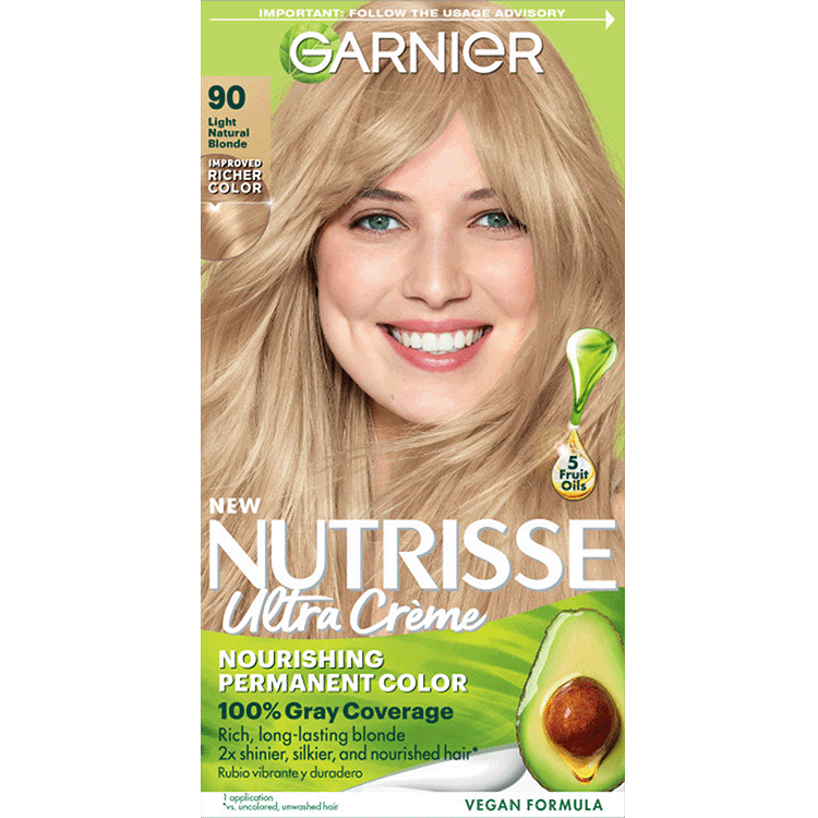 Light Natural Blonde Hair Color Nutrisse Ultra Creme Nourishing Permanent Color - Garnier