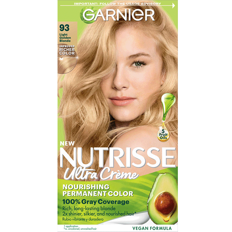 Light Buttery Blonde Hair Color Nutrisse Ultra Creme Nourishing permanent Color - Garnier