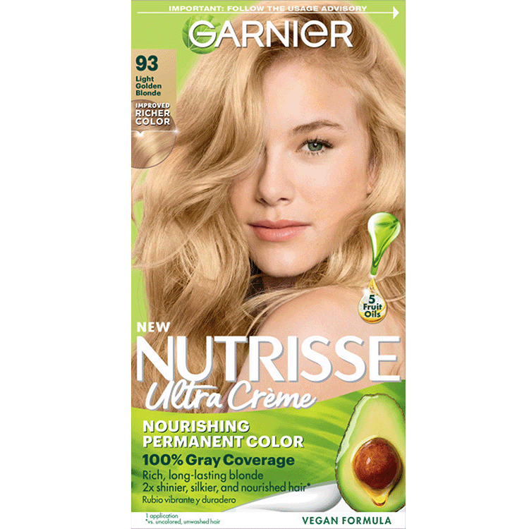 Light Buttery Blonde Hair Color Nutrisse Ultra Creme Nourishing permanent Color - Garnier