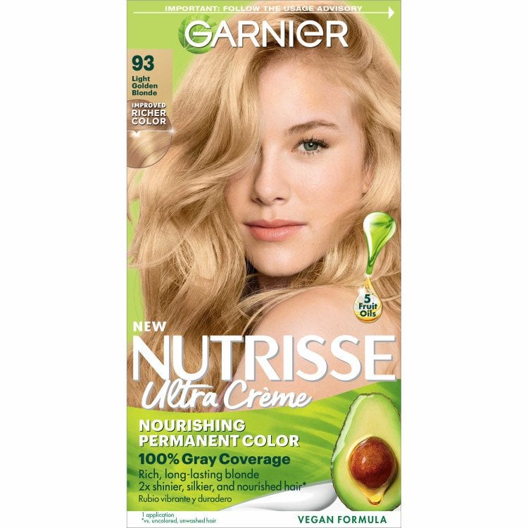 Light Buttery Blonde Hair Color Nutrisse Ultra Creme Nourishing permanent Color - Garnier