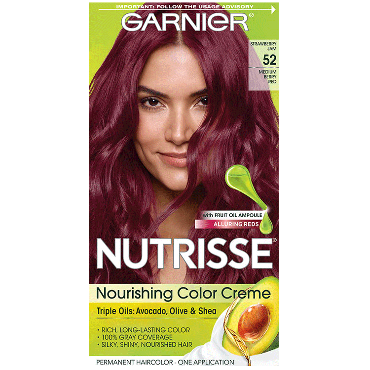 klient Aftensmad Hick Nutrisse Nourishing Color Creme - Medium Berry Red 52 - Garnier