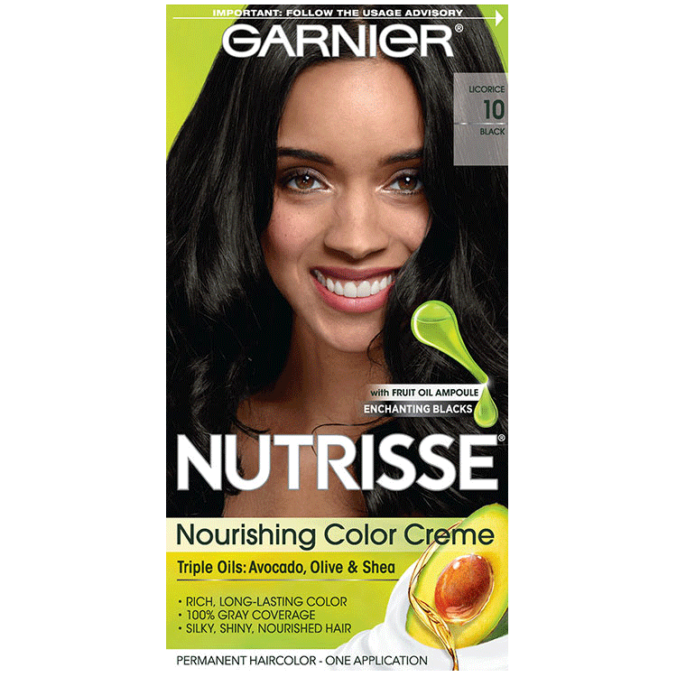 Nutrisse Nourishing Color Creme - Black 10 (Licorice) - Garnier