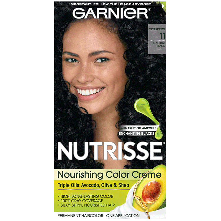 Nourishing Color Creme 11 - Blackest Black Hair Color - Garnier