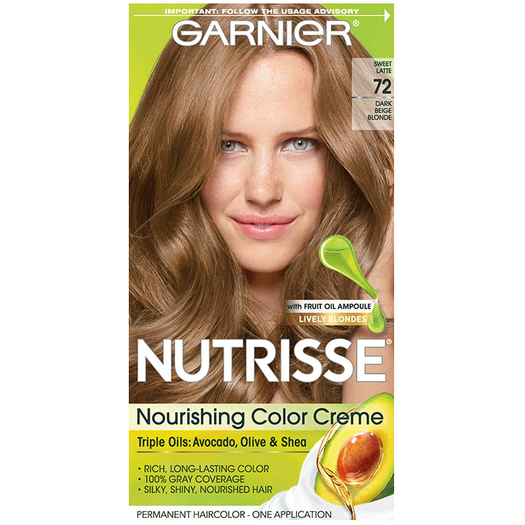 Nutrisse Nourishing Color Creme - Dark Beige Blonde 72 - Garnier Nutrisse Nourishing Color Creme - Dark Beige Blonde 72 - Garnier