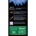 Vertical marketing panel for Garnier Olia No Ammonia Bonding Care Bleach Kit set against a dark navy background with blue floral accents in the upper left. The Olia logo and product name appear at the top. A prominent bright green callout box at the bottom highlights: "VEGAN" and states "70%" alongside a claim about ingredients committed to greener beauty. Additional product benefit copy appears in smaller white text above.