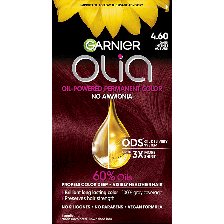 Garnier hair color olia oil powered permanent hair color
