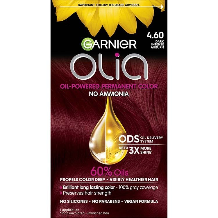 Olia - Ammonia-Free Permanent Dark Intense Auburn Hair Color - Garnier