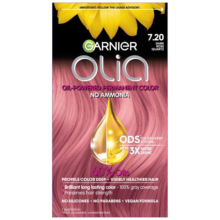 Olia: Permanent 7.20 Dark Rose Quartz Hair Color - Garnier