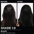 Model demonstrating the Olia hair color transformation.