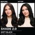 Model demonstrating the Olia hair color transformation.