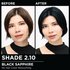 Model demonstrating the Olia hair color transformation.
