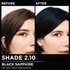Model demonstrating the Olia hair color transformation.