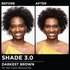 Model demonstrating the Olia hair color transformation.