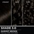 Hair swatches displaying Garnier Olia on straight, wavy, and curly hair textures.