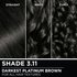 Hair swatches displaying Garnier Olia on straight, wavy, and curly hair textures.