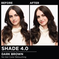 Model demonstrating the Olia hair color transformation.