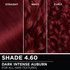 Hair swatches displaying Garnier Olia on straight, wavy, and curly hair textures.