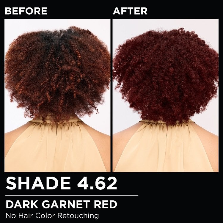 Model demonstrating the Olia hair color transformation.