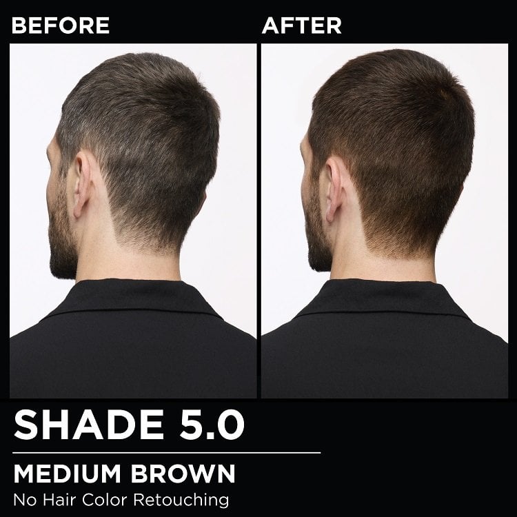 Model demonstrating the Olia hair color transformation.