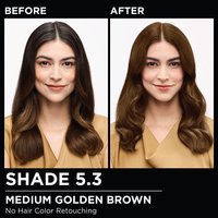 Model demonstrating the Olia hair color transformation.