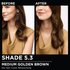 Model demonstrating the Olia hair color transformation.