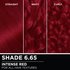 Hair swatches displaying Garnier Olia on straight, wavy, and curly hair textures.