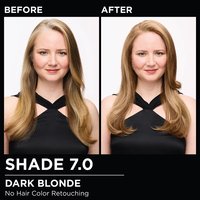 Model demonstrating the Olia hair color transformation.