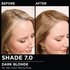 Model demonstrating the Olia hair color transformation.