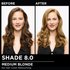 Model demonstrating the Olia hair color transformation.