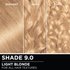Hair swatches displaying Garnier Olia on straight, wavy, and curly hair textures.