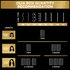 Gold and white informational infographic titled "OLIA BOX QUANTITY RECOMMENDATION" on a dark background. A grid chart cross-references hair type (icons showing straight, wavy, curly, coily) along the top axis and hair length (short, medium, long, extra long) along the left axis. Cells indicate whether 1 BOX, 2 BOXES, or 3–5 BOXES are needed, helping consumers determine the correct amount of product to purchase for full coverage.