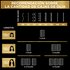Gold and white informational infographic titled "OLIA BOX QUANTITY RECOMMENDATION" on a dark background. A grid chart cross-references hair type (icons showing straight, wavy, curly, coily) along the top axis and hair length (short, medium, long, extra long) along the left axis. Cells indicate whether 1 BOX, 2 BOXES, or 3–5 BOXES are needed, helping consumers determine the correct amount of product to purchase for full coverage.
