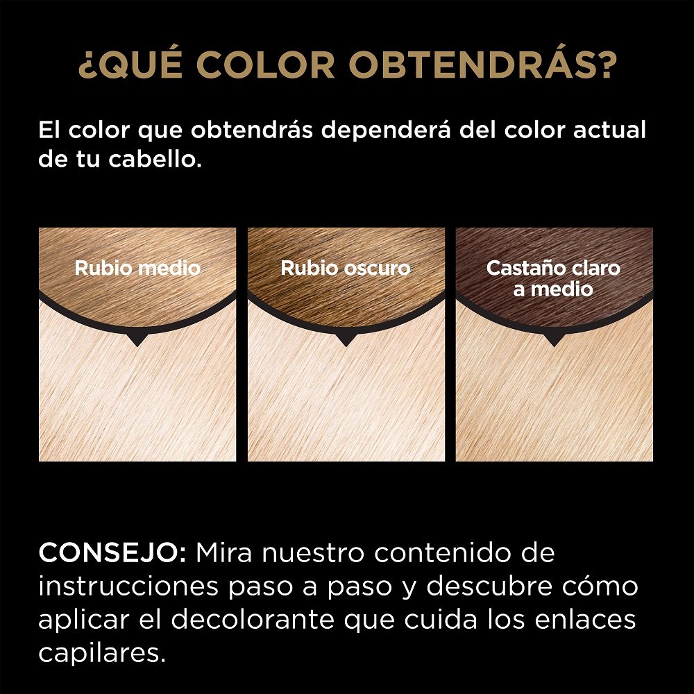 Color results depend on the current color of your hair