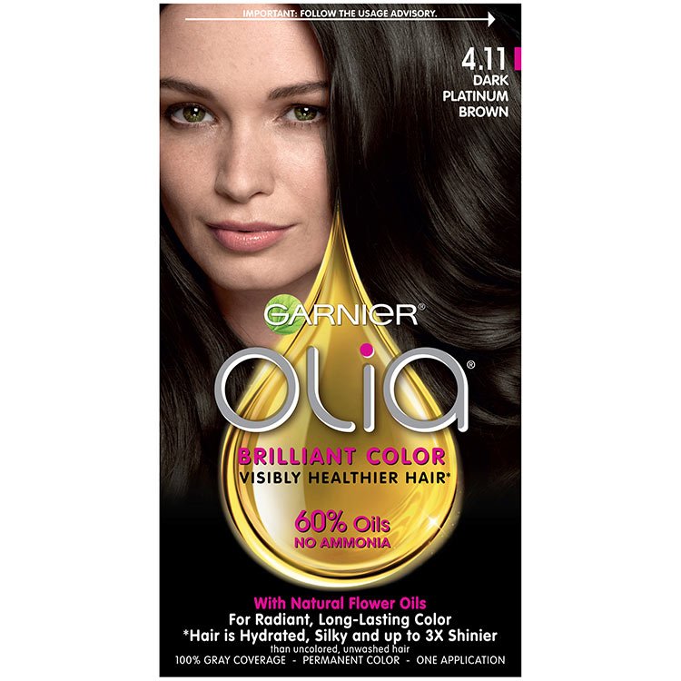 Olia Brilliant Color Hair Color 4.11 Dark Platinum Brown
