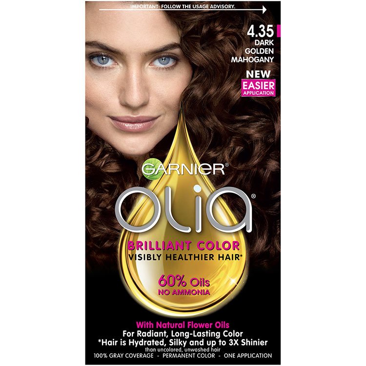 Olia Brilliant Color Hair Color 4.35 Golden Dark Mahogany